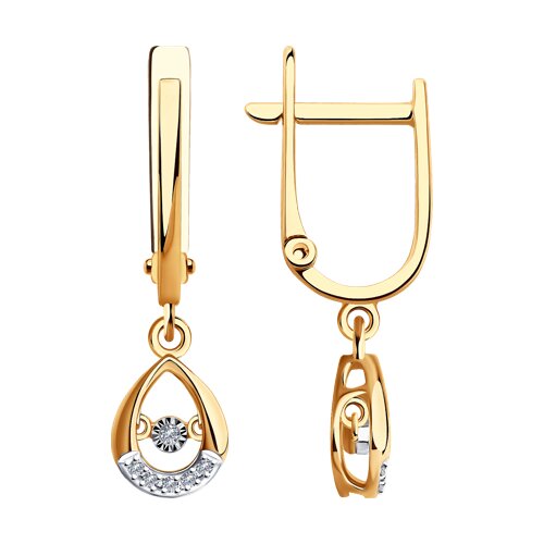 картинка Серьги из золота с бриллиантами от магазина Драгоценные подарки