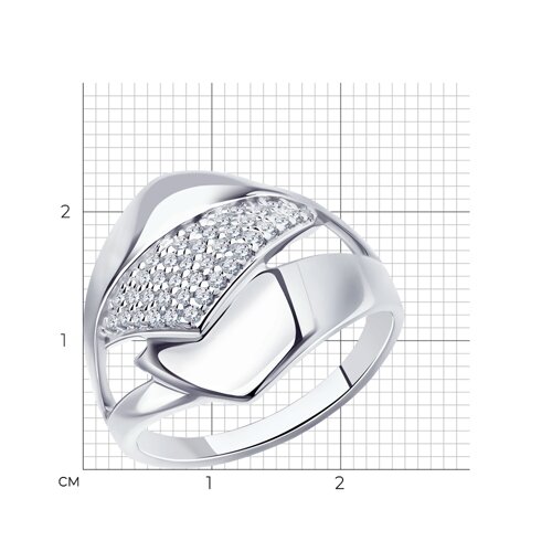 картинка Кольцо из серебра с фианитами от магазина Драгоценные подарки