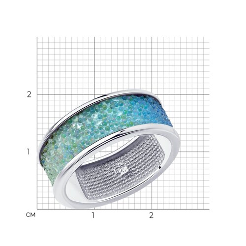 картинка Кольцо из серебра с кристаллом от магазина Драгоценные подарки
