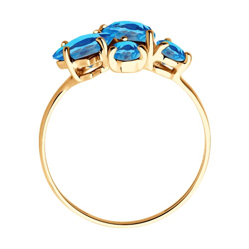 картинка Кольцо золотое пробы 585 с топазом от магазина Драгоценные подарки