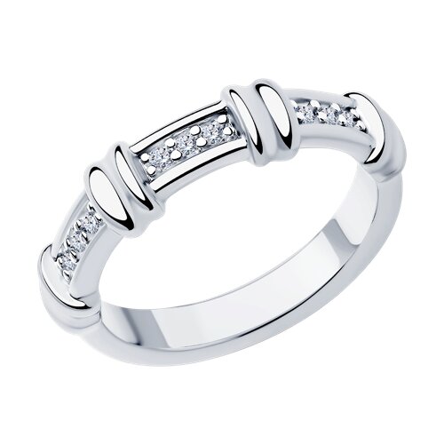 картинка Кольцо из серебра с фианитами от магазина Драгоценные подарки