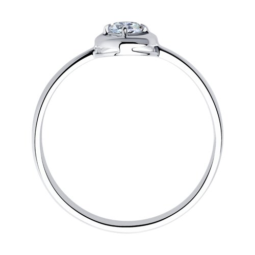 картинка Помолвочное кольцо из серебра с фианитом от магазина Драгоценные подарки