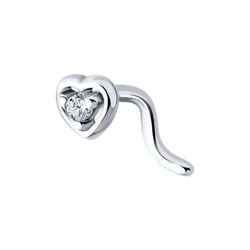 картинка Пирсинг из серебра с фианитом от магазина Драгоценные подарки