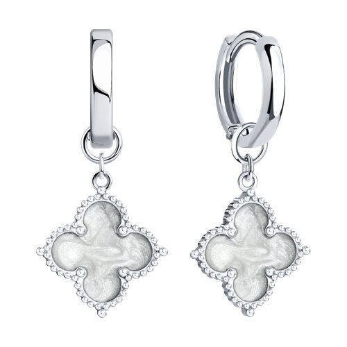 картинка Серьги из серебра с эмалью от магазина Драгоценные подарки