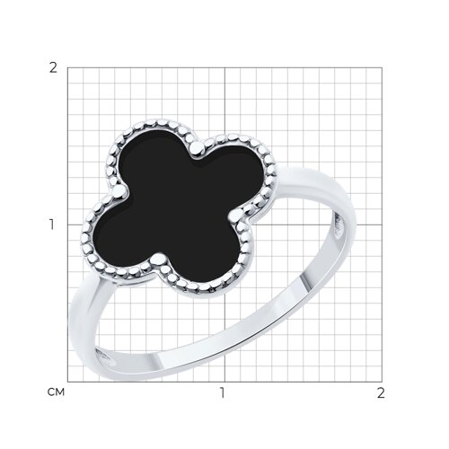картинка Кольцо из серебра с эмалью от магазина Драгоценные подарки