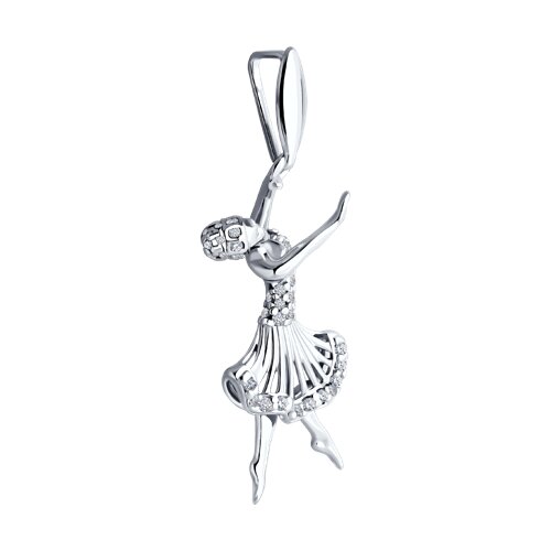 картинка Подвеска из серебра с фианитами от магазина Драгоценные подарки