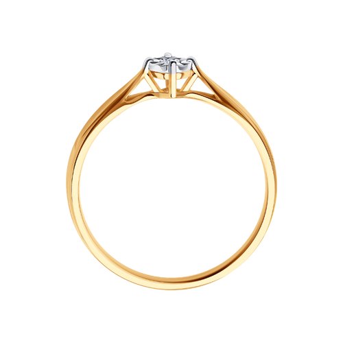 картинка Помолвочное кольцо из комбинированного золота с бриллиантом от магазина Драгоценные подарки