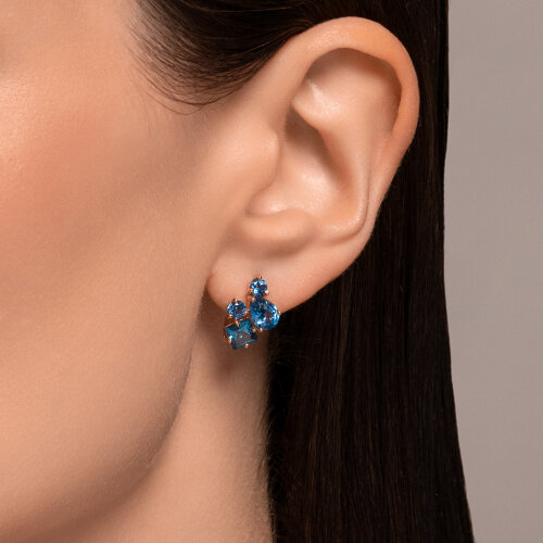 картинка Серьги золотые пробы 585 с топазом от магазина Драгоценные подарки