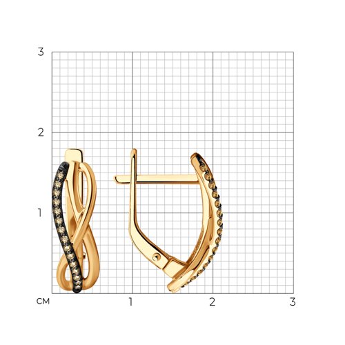картинка Серьги из золота с бриллиантами от магазина Драгоценные подарки