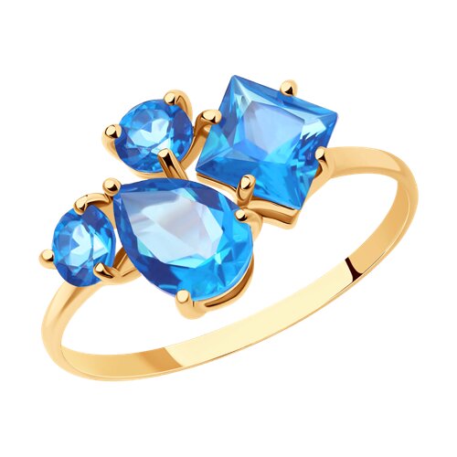 картинка Кольцо золотое пробы 585 с топазом от магазина Драгоценные подарки