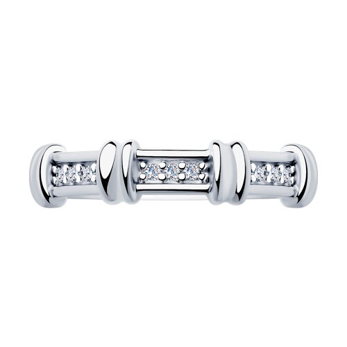 картинка Кольцо из серебра с фианитами от магазина Драгоценные подарки