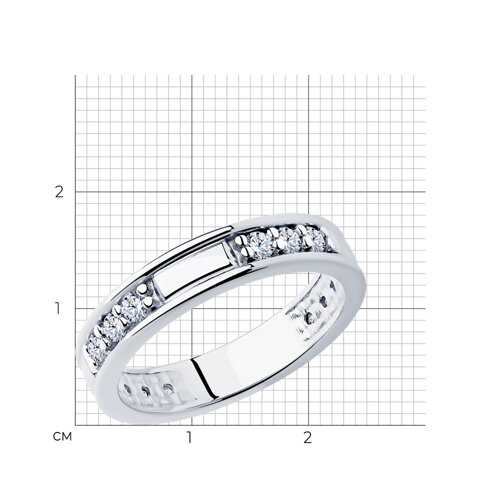 картинка Кольцо из серебра с фианитами от магазина Драгоценные подарки