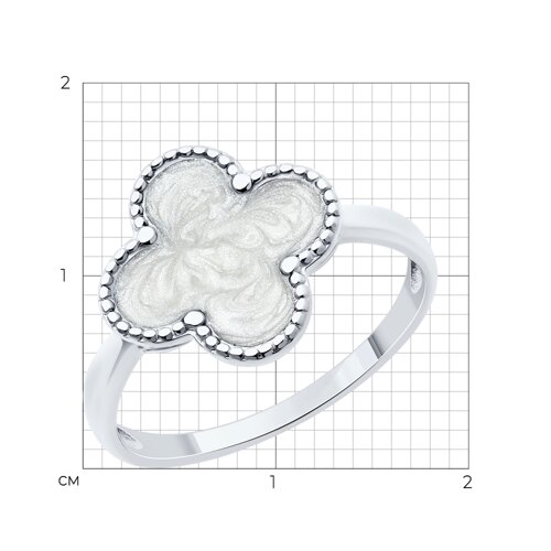 картинка Кольцо из серебра с эмалью от магазина Драгоценные подарки