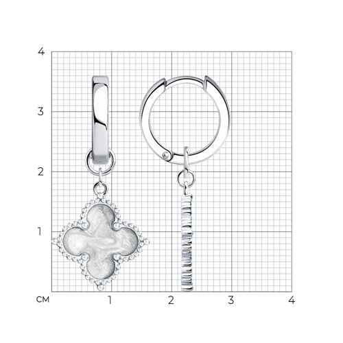 картинка Серьги из серебра с эмалью от магазина Драгоценные подарки