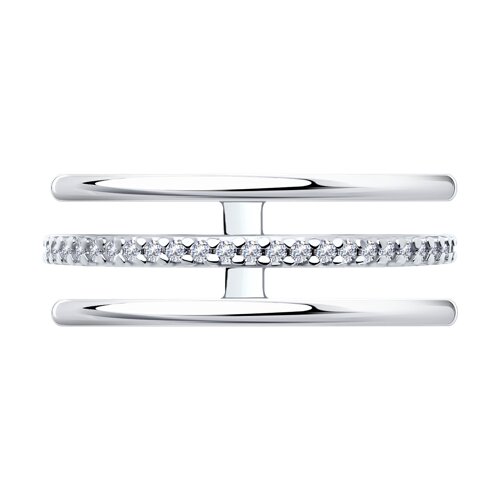 картинка Кольцо из серебра с фианитами от магазина Драгоценные подарки