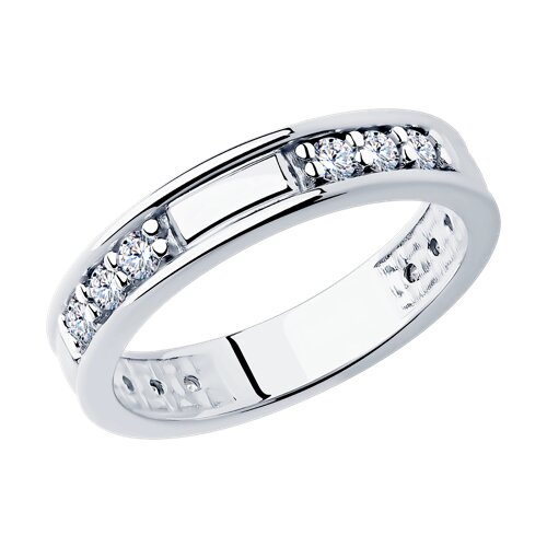 картинка Кольцо из серебра с фианитами от магазина Драгоценные подарки