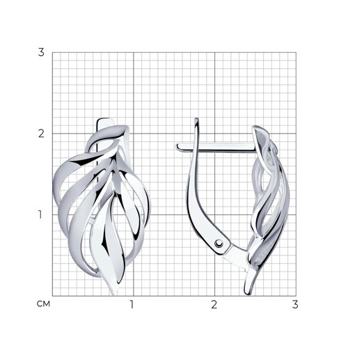 картинка Серьги из серебра от магазина Драгоценные подарки