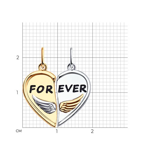 картинка Подвеска из золочёного серебра с эмалью от магазина Драгоценные подарки