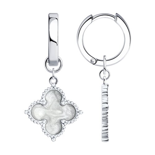 картинка Серьги из серебра с эмалью от магазина Драгоценные подарки