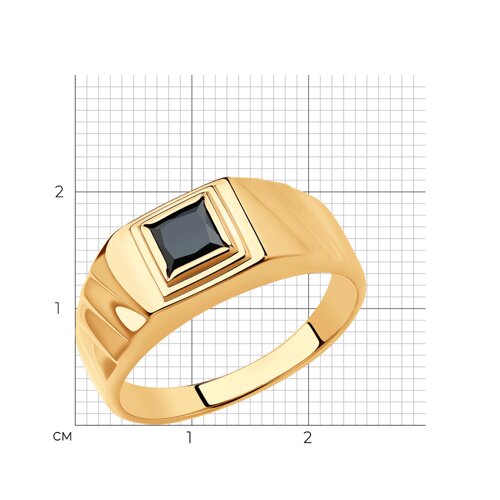 картинка Кольцо из золота с фианитом от магазина Драгоценные подарки