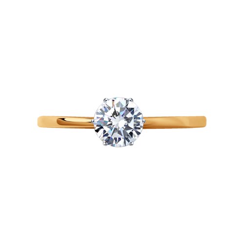 картинка Помолвочное кольцо из золота с фианитом от магазина Драгоценные подарки