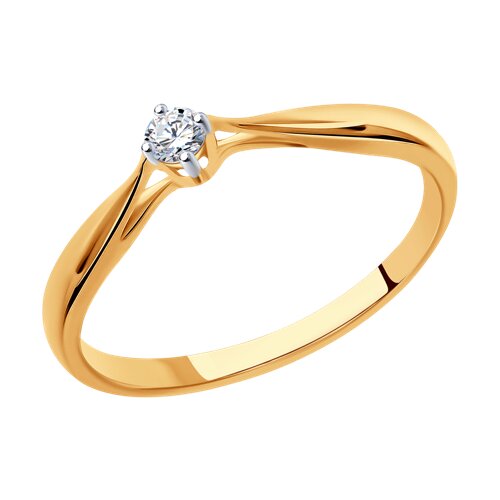 картинка Помолвочное кольцо из золота с бриллиантом от магазина Драгоценные подарки