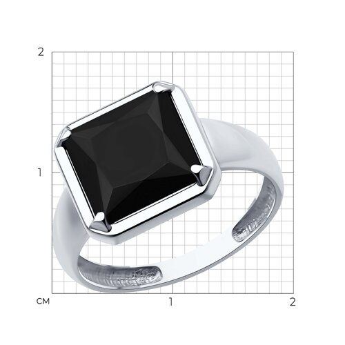 картинка Кольцо из серебра с ониксом от магазина Драгоценные подарки