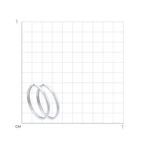 картинка Серьги конго из серебра от магазина Драгоценные подарки