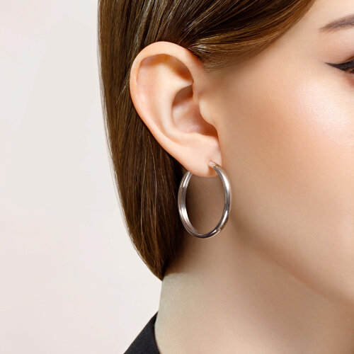 картинка Серьги конго из серебра от магазина Драгоценные подарки