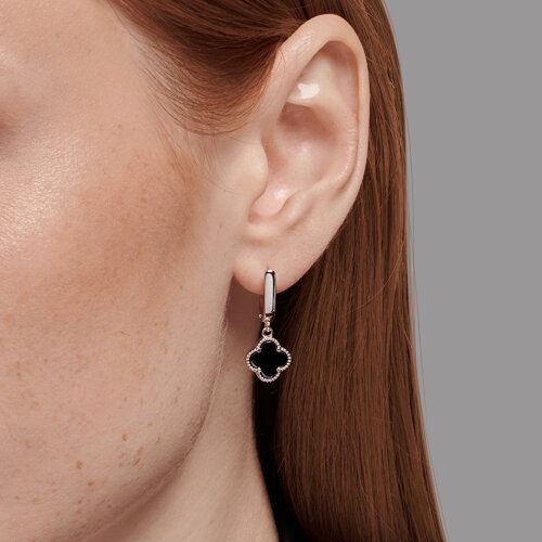 картинка Серьги из серебра с минеральным стеклом от магазина Драгоценные подарки